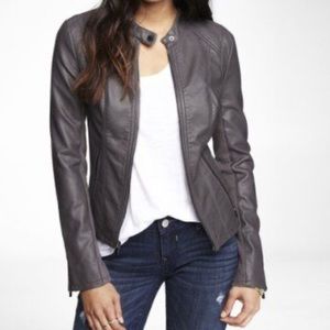 ✨express (minus the) leather grey jacket✨